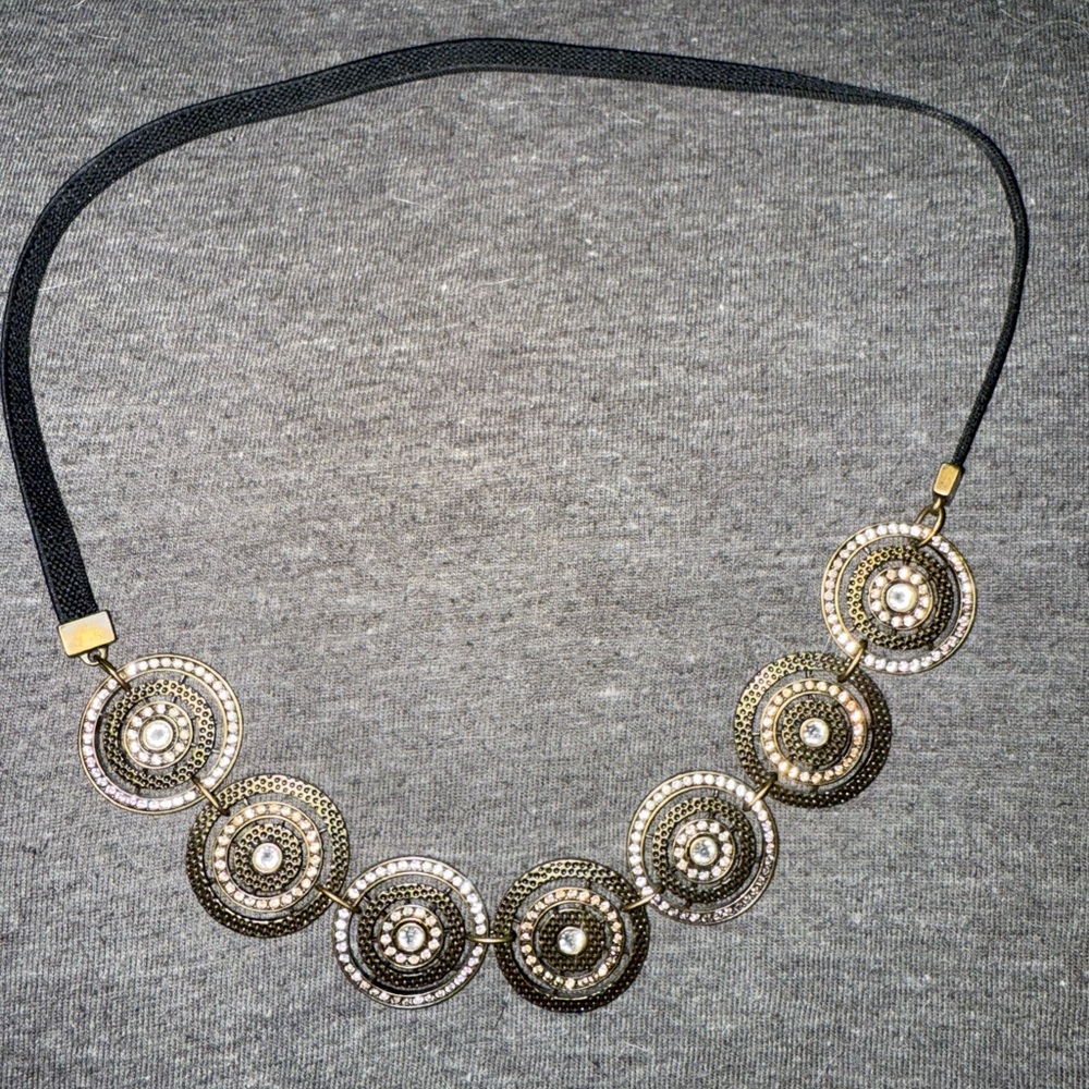 Elegant Gold and Silver Circle Necklace / Headband - Picture 3 of 4